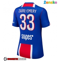 Ženske Nogometnih dresov Paris Saint-Germain Warren Zaire-Emery #33 Domači 2026-27 Kratki rokavi